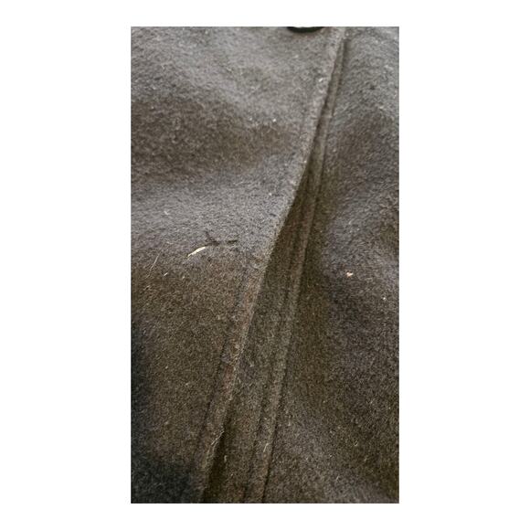 George Simonton Size 10 Black Long Sleeve Button Up Coat *flawed* - Picture 2 of 12